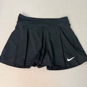 Nike Dri-FIT Tennis Skort Black Pleated Athletic Skirt XS DD0214-010